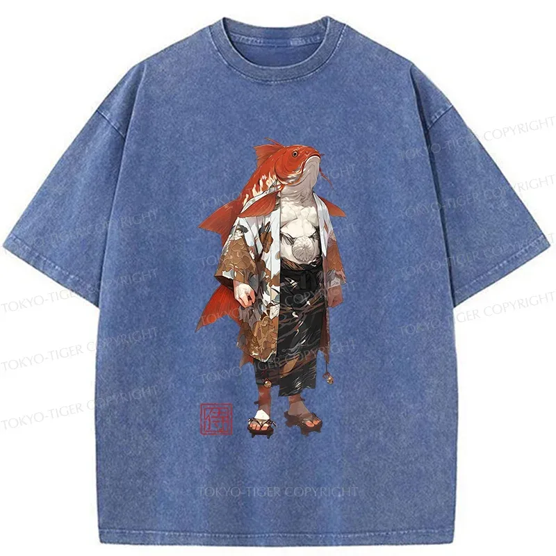 Tokyo-Tiger Fish Monster Washed T-Shirt