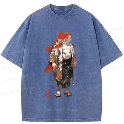 Tokyo-Tiger Fish Monster Washed T-Shirt