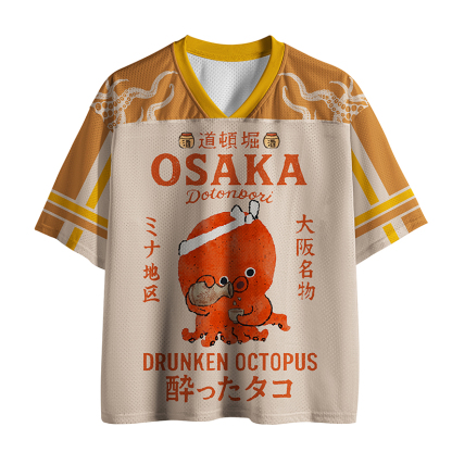 Tokyo-Tiger Tako Sake Vibes In Osaka Mesh Jersey