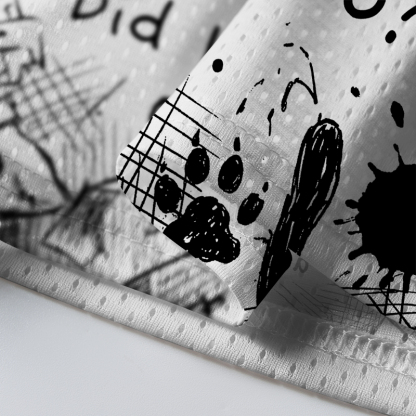 Tokyo-Tiger Black Cat Scratches People Mesh Jersey