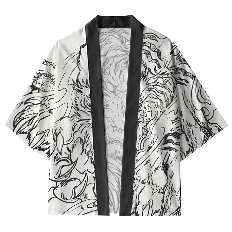 Tokyo-Tiger Tiger Pattern Kimono Cardigan