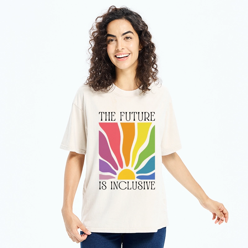 Tokyo-Tiger Radiant Rainbow Welcomes All Identities Washed T-Shirt