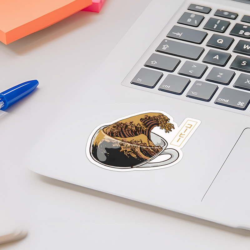 Tokyo-Tiger Coffee Wave Sticker