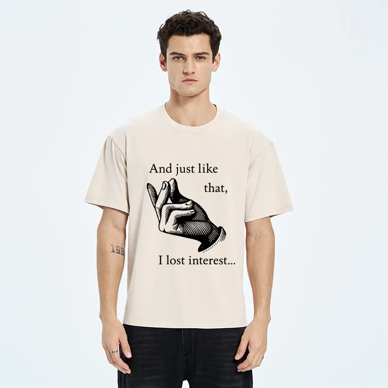 Tokyo‑Tiger Funny Lose Interest Washed T‑Shirt