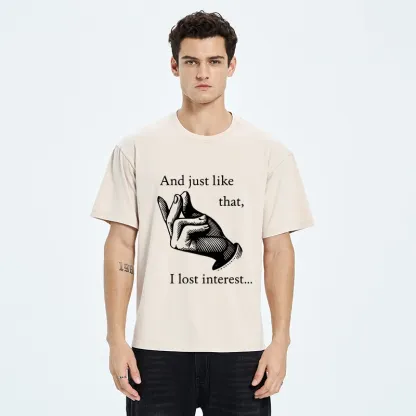 Tokyo‑Tiger Funny Lose Interest Washed T‑Shirt