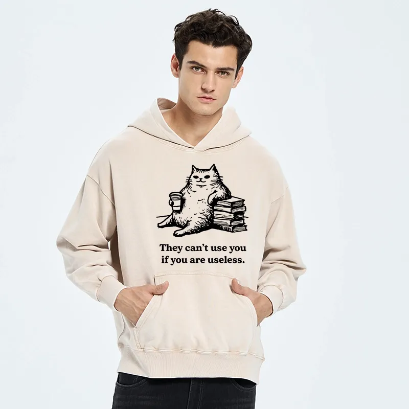 Tokyo-Tiger Cat Proving Uselessness Is A Superpower Washed Hoodie