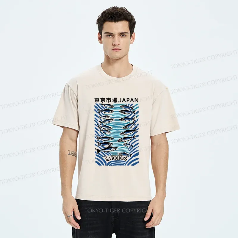 Tokyo-Tiger Tokyo Fish Market Washed T-Shirt