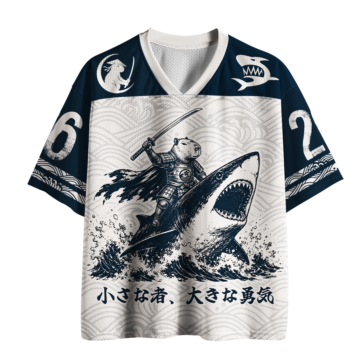 Tokyo-Tiger Small Body Big Courage Capybara Samurai Mesh Jersey