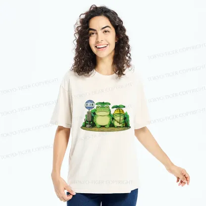 Tokyo-Tiger My Neighbor Frog Washed T-Shirt