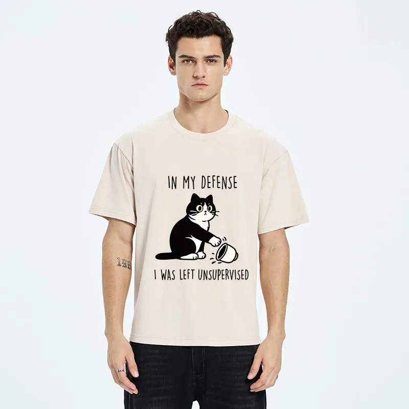 Tokyo‑Tiger Funny Naughty Cat Washed T‑Shirt