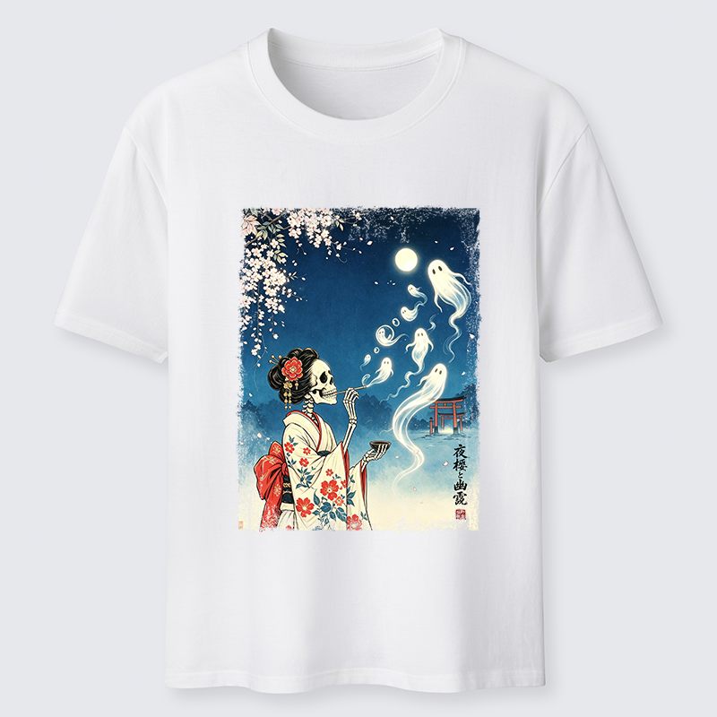 Tokyo-Tiger Moon Skeleton Ghost Classic T-Shirt Sale