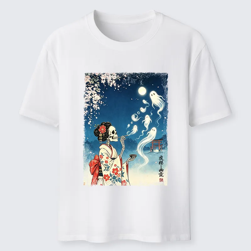 Tokyo-Tiger Moon Skeleton Ghost Classic T-Shirt