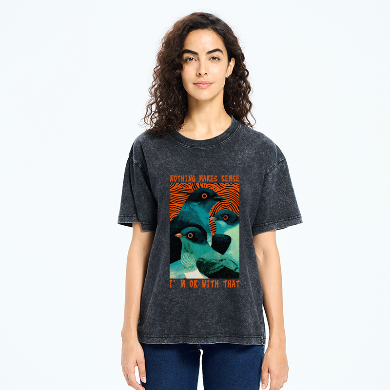 Tokyo-Tiger Nothing Makes Sense Washed T-Shirt