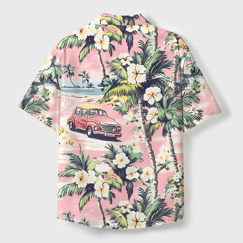 Tokyo-Tiger Beachside Vintage Ride Cuban Collar Shirt