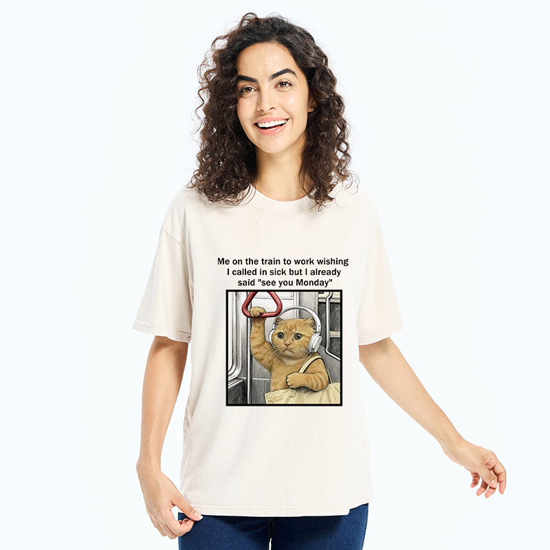 Tokyo-Tiger Working Cat Washed T-Shirt