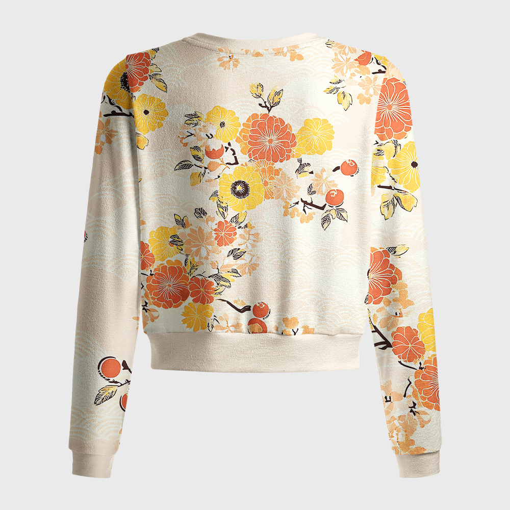 Tokyo-Tiger Fruitful Flower Women's Lightweight Cardigan