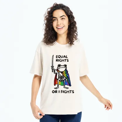 Tokyo-Tiger Equal Rights Or The Frog Fights Washed T-Shirt