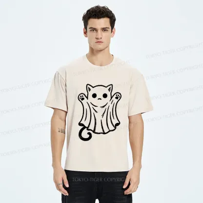 Tokyo-Tiger Cat Ghost Washed T-Shirt