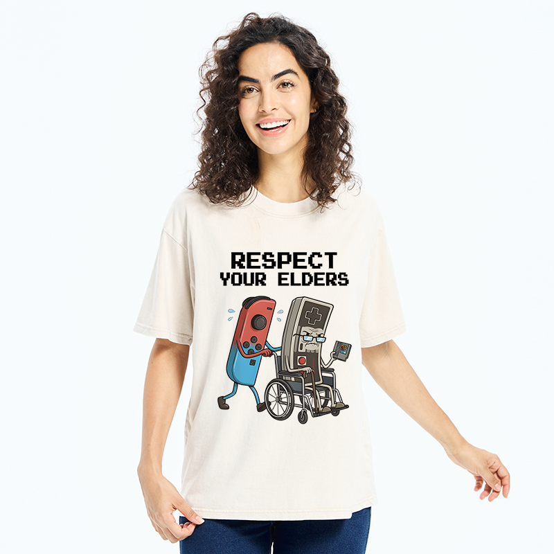 Tokyo-Tiger Respect Your Elders Washed T-Shirt