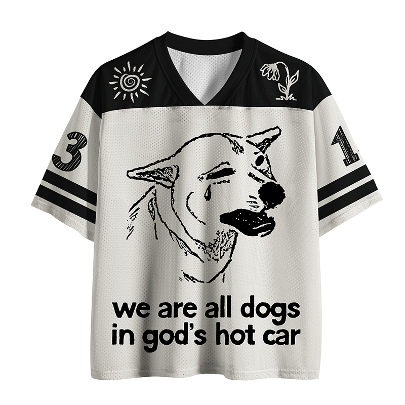 Tokyo-Tiger Sad Dog Funny Mesh Jersey
