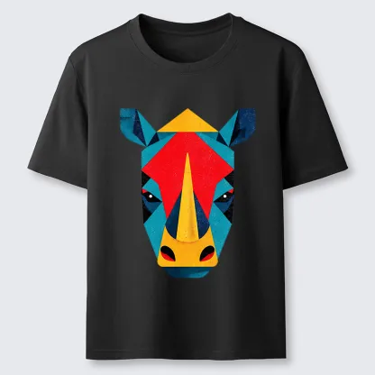 Tokyo-Tiger Geometric Rhino Art Classic T-Shirt