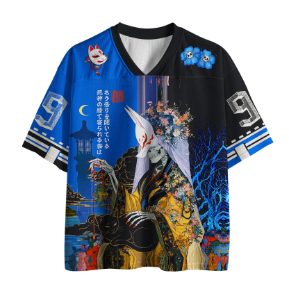 Tokyo-Tiger Midnight Skeleton With A Cat Mesh Jersey