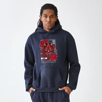 Tokyo-Tiger Cool Oni Floral Art Adult Fleece Hoodie