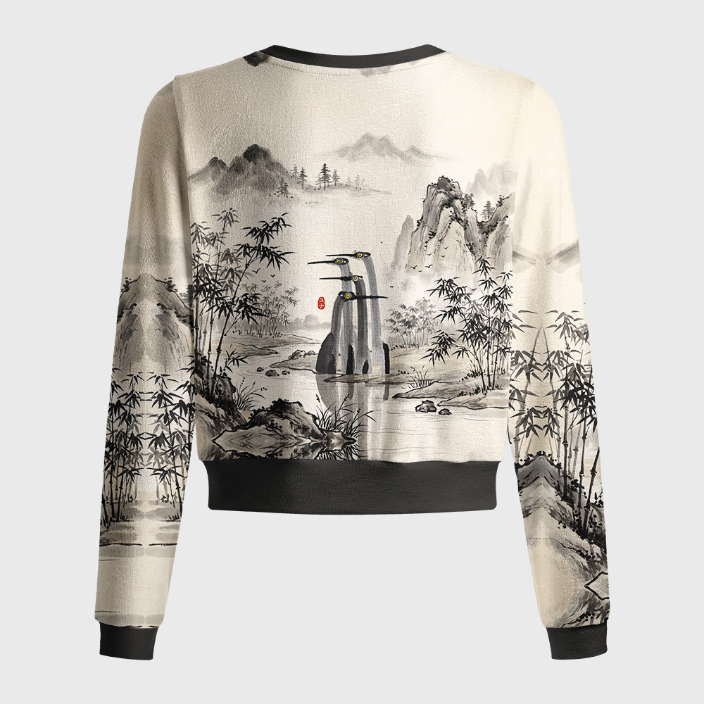 Tokyo-Tiger Japanese Crane Poster Women's Lightweight Cardigan