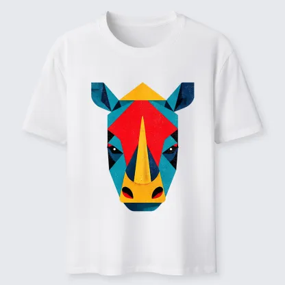Tokyo-Tiger Geometric Rhino Art Classic T-Shirt