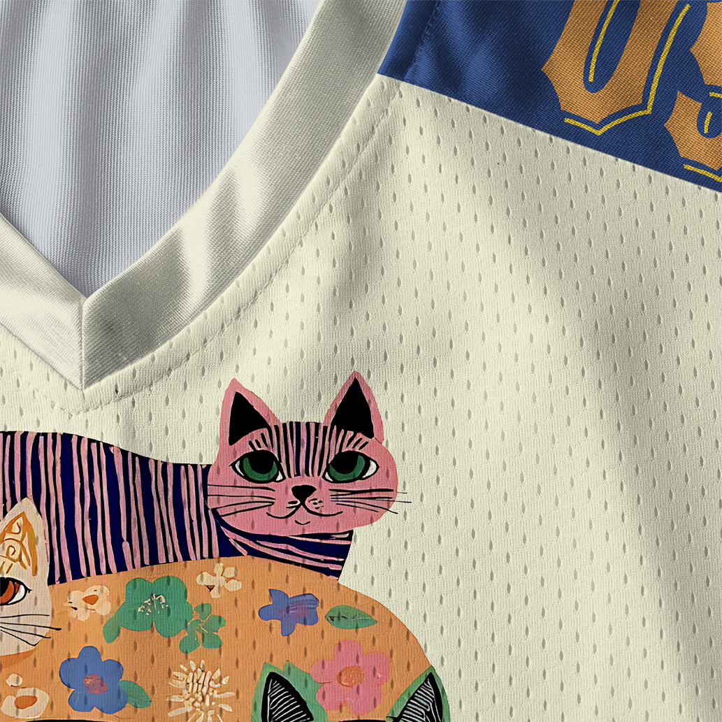 Tokyo-Tiger The Cat Stack Wave Paneled Long Sleeve Jersey