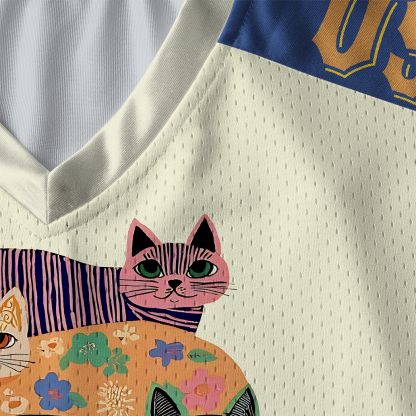 Tokyo-Tiger The Cat Stack Wave Paneled Long Sleeve Jersey
