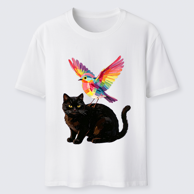 Tokyo-Tiger Rainbow Bird With Cat Classic T-Shirt