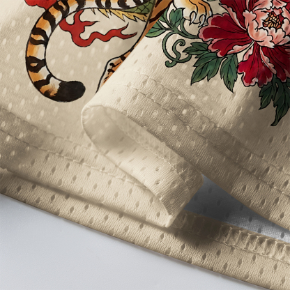 Tokyo-Tiger Dragon Tiger Wealth Peonies Mesh Jersey