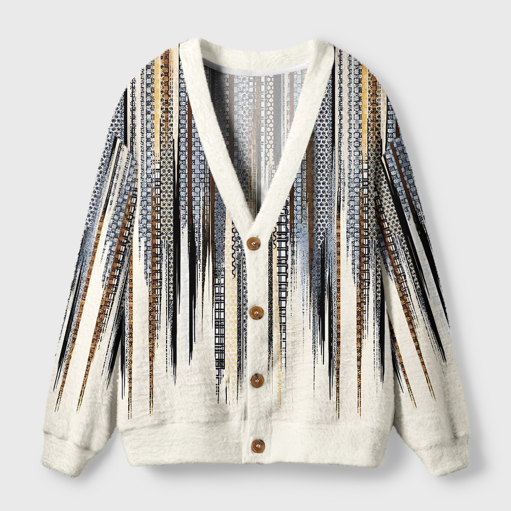 Tokyo-Tiger Japanese Pattern Ugly Cardigan Sweater