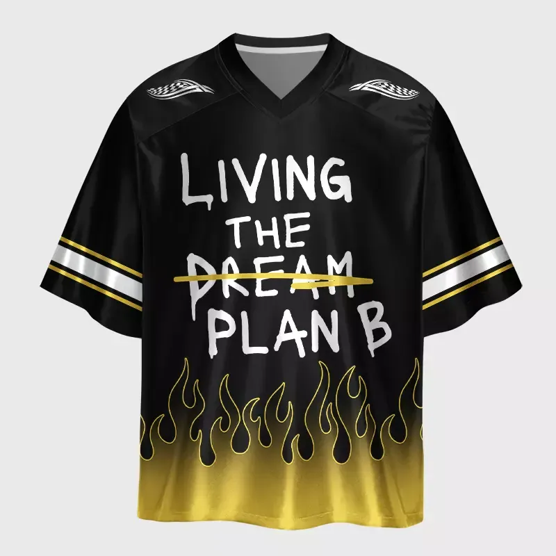 Tokyo-Tiger Funny Anti Dream Plan B Meme Glossy Oversized Jersey