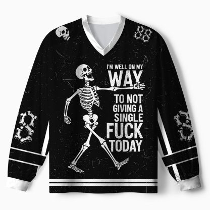 Tokyo-Tiger Skeleton On The Way Paneled Long Sleeve Jersey