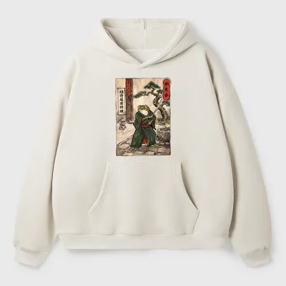 Tokyo-Tiger Samurai Frog Training Adult Fleece Hoodie