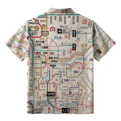 Tokyo-Tiger Tokyo Subway Map Aloha Hawaiian Shirt