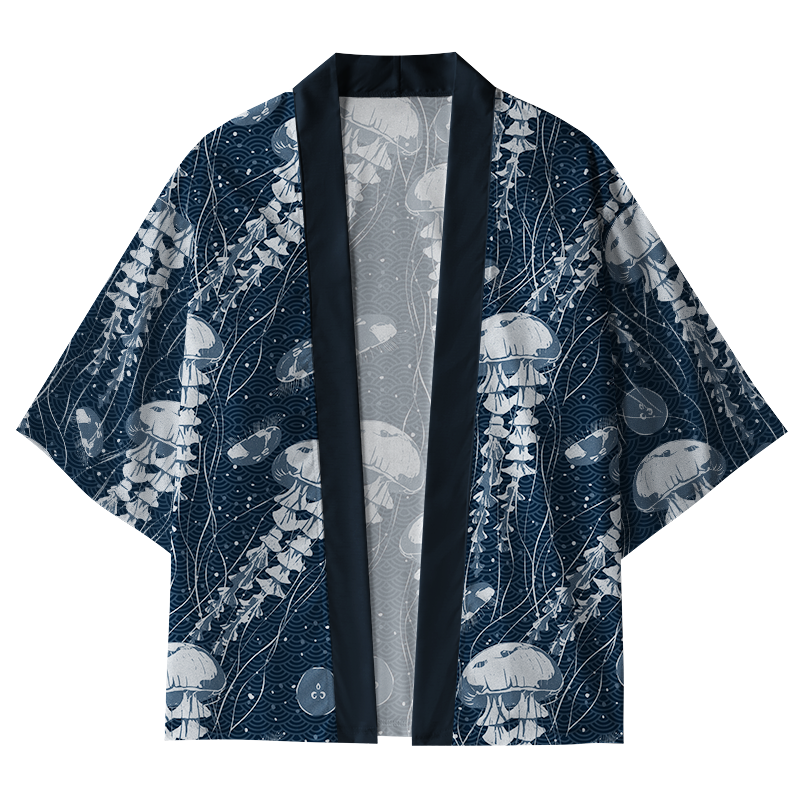 Tokyo-Tiger Oceanic Jellyfish Kimono Cardigan