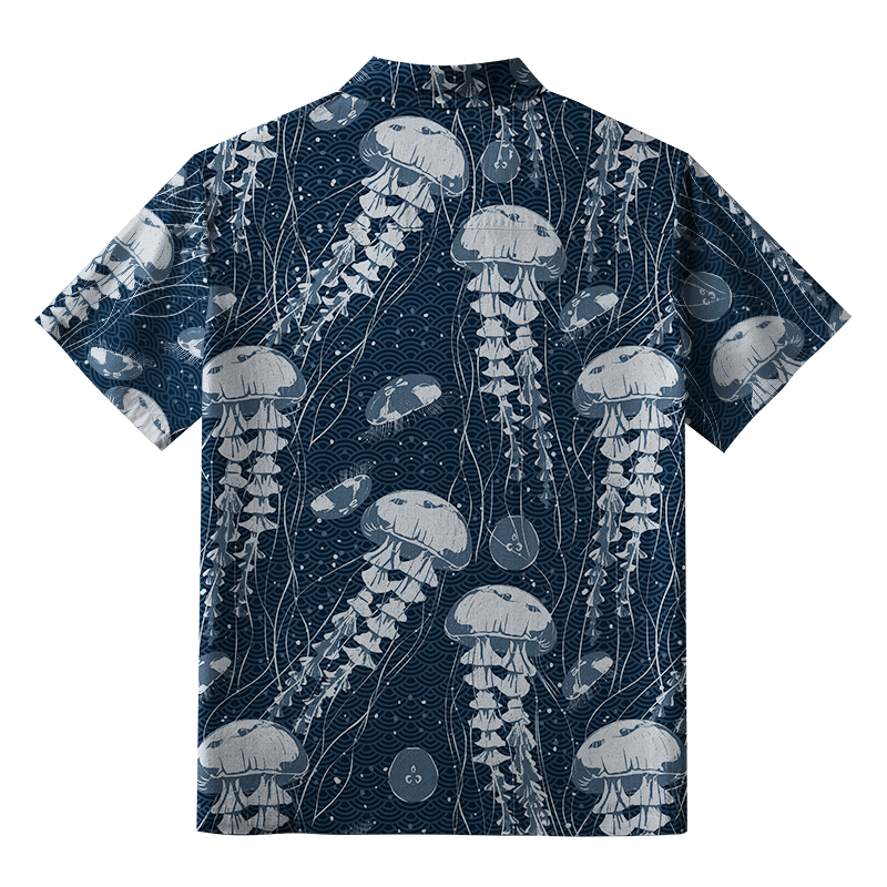 Tokyo-Tiger Oceanic Jellyfish Button-up Shirt
