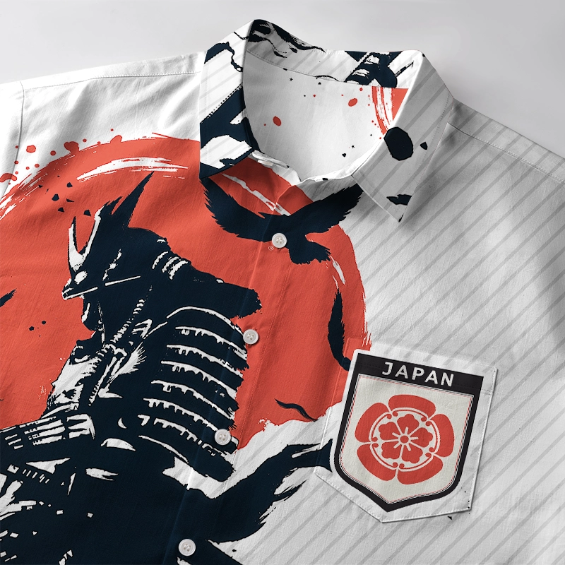 Tokyo-Tiger Samurai On The Battlefield Button-up Shirt