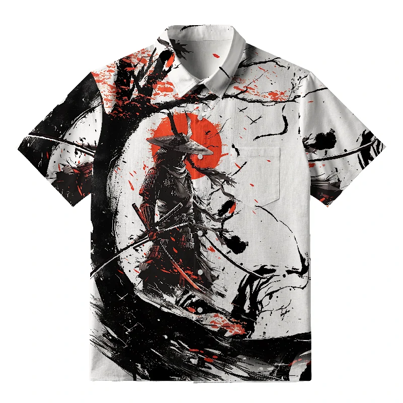 Tokyo-Tiger Samurai's Majesty Button-up Shirt
