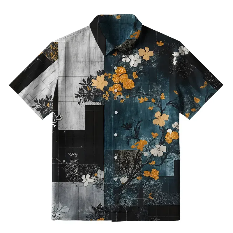 Tokyo-Tiger Flower Fantasy Button-up Shirt