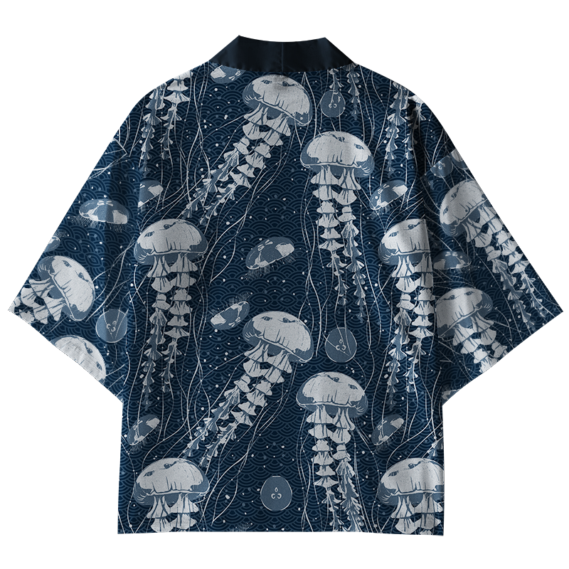 Tokyo-Tiger Oceanic Jellyfish Kimono Cardigan