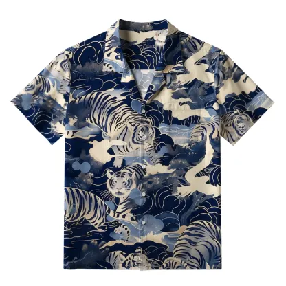 Tokyo-Tiger Tiger In The Waves Aloha Hawaiian Shirt