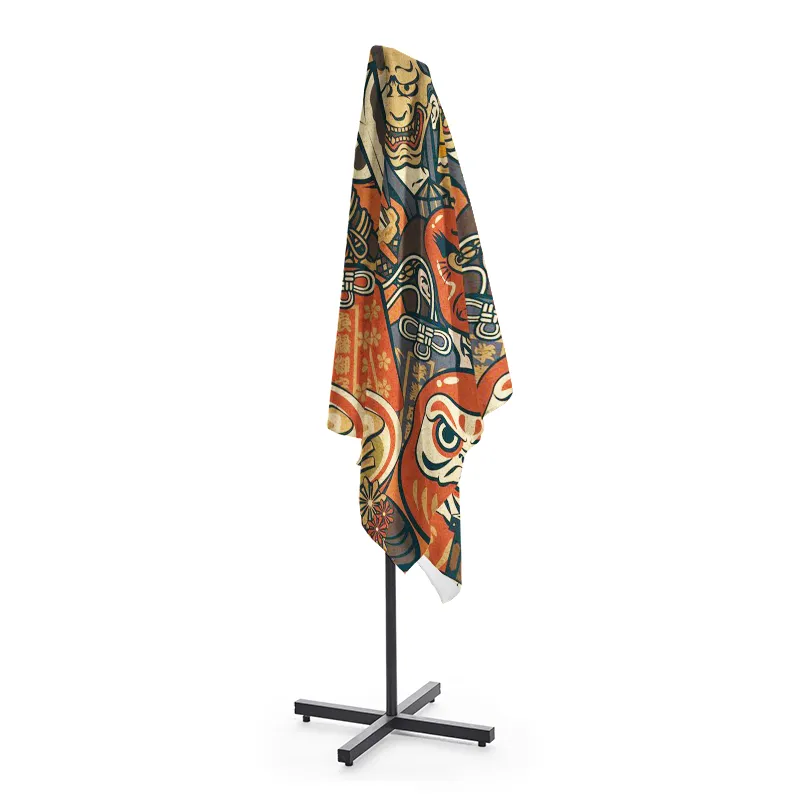 Tokyo-Tiger Japanese Traditional Elements Beach Towel