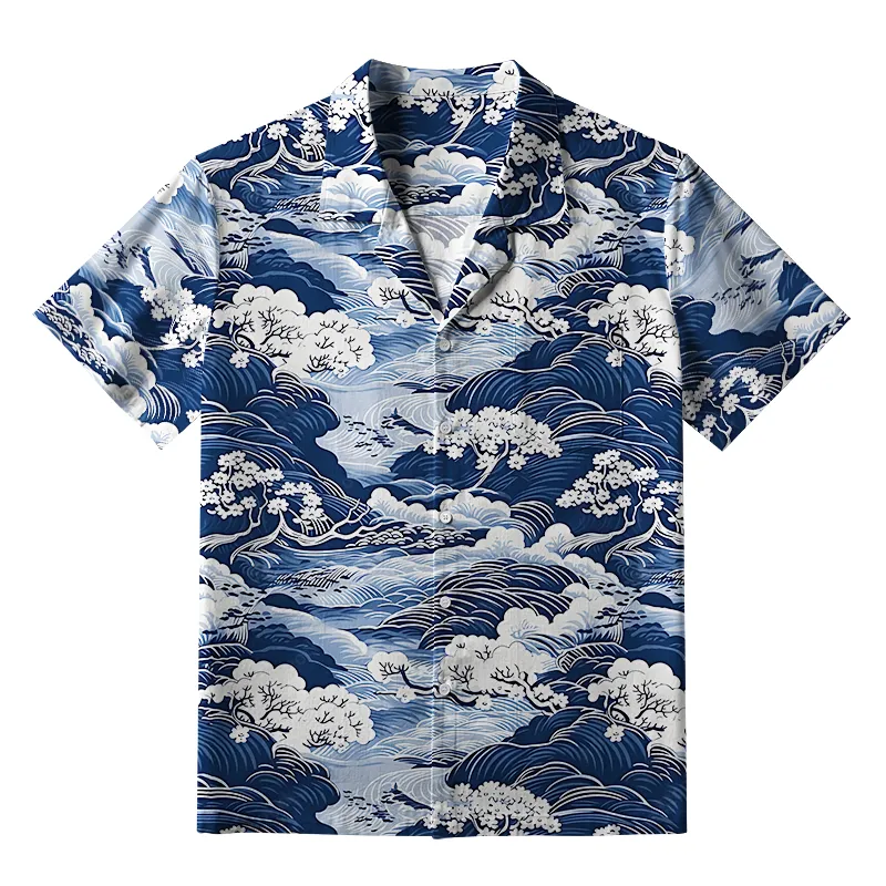 Tokyo-Tiger Traditional Japanese Scenery Aloha Hawaiian Shirt