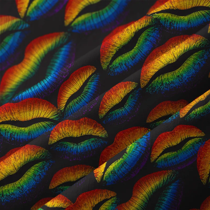 Tokyo-Tiger Rainbow Lip Print Aloha Hawaiian Shirt