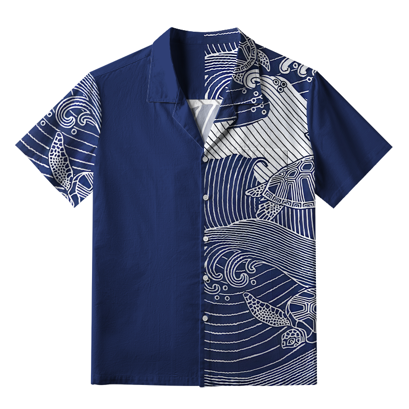Tokyo-Tiger Turtles In The Ocean Aloha Hawaiian Shirt