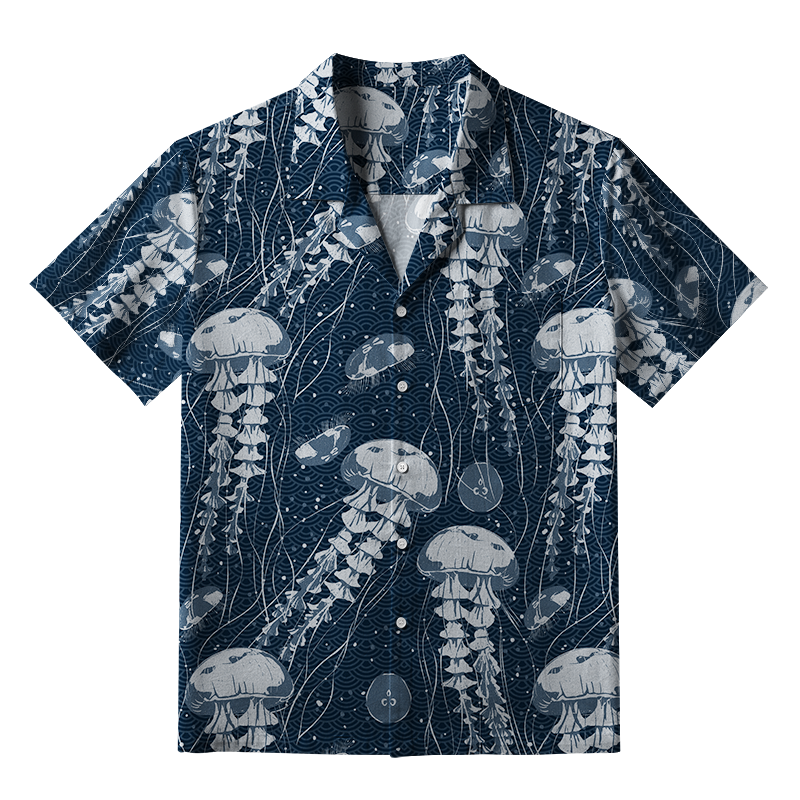 Tokyo-Tiger Oceanic Jellyfish Aloha Hawaiian Shirt